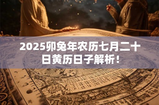 2025卯兔年农历七月二十日黄历日子解析！
