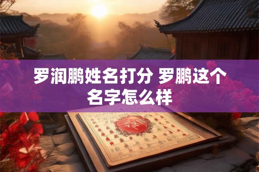 罗润鹏姓名打分 罗鹏这个名字怎么样