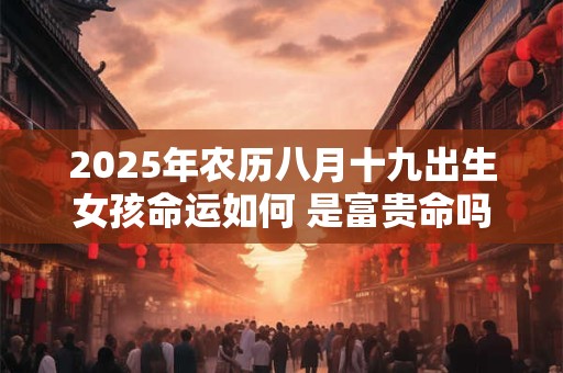 2025年农历八月十九出生女孩命运如何 是富贵命吗