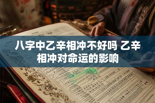 八字中乙辛相冲不好吗 乙辛相冲对命运的影响