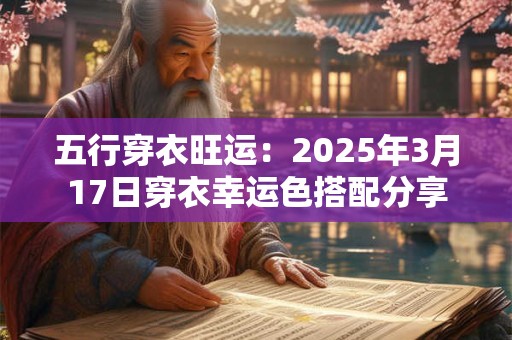 五行穿衣旺运：2025年3月17日穿衣幸运色搭配分享