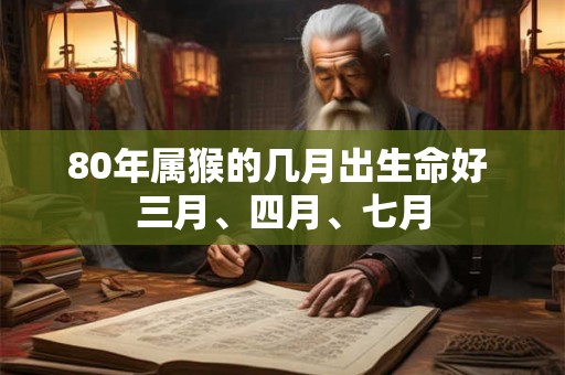 80年属猴的几月出生命好 三月、四月、七月