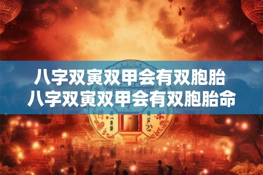 八字双寅双甲会有双胞胎 八字双寅双甲会有双胞胎命吗