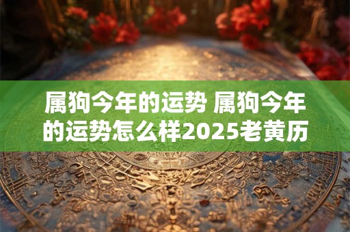 属狗今年的运势 属狗今年的运势怎么样2025老黄历