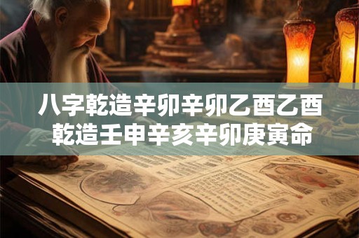 八字乾造辛卯辛卯乙酉乙酉 乾造壬申辛亥辛卯庚寅命运详解