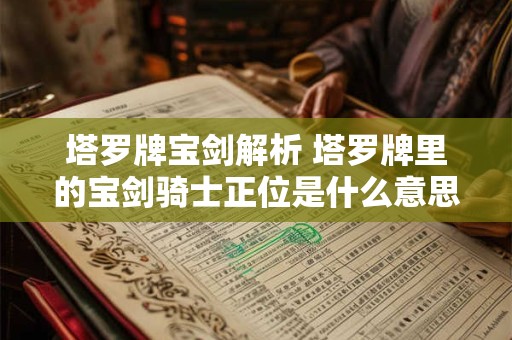 塔罗牌宝剑解析 塔罗牌里的宝剑骑士正位是什么意思