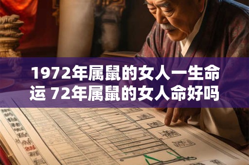 1972年属鼠的女人一生命运 72年属鼠的女人命好吗