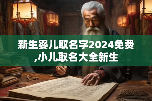 新生婴儿取名字2024免费,小儿取名大全新生