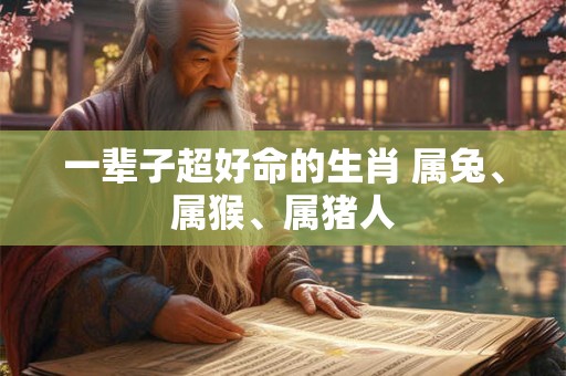 一辈子超好命的生肖 属兔、属猴、属猪人