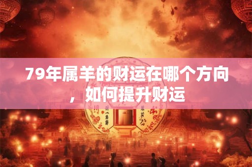 79年属羊的财运在哪个方向，如何提升财运