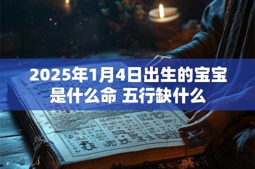 2025年1月4日出生的宝宝是什么命 五行缺什么