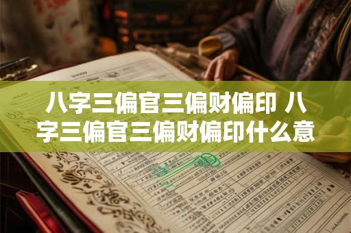 八字三偏官三偏财偏印 八字三偏官三偏财偏印什么意思
