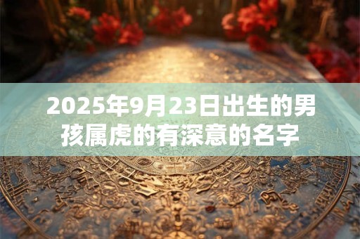 2025年9月23日出生的男孩属虎的有深意的名字