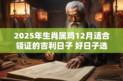 2025年生肖属鸡12月适合领证的吉利日子 好日子选择看八字
