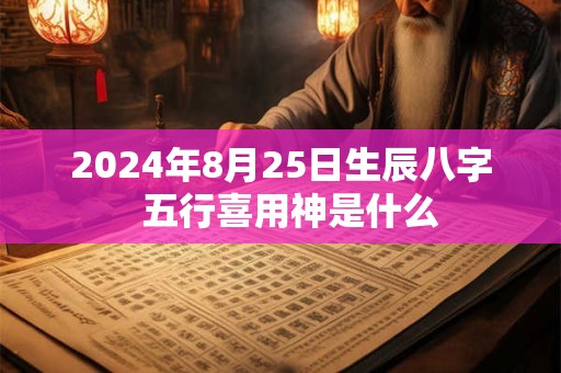 2024年8月25日生辰八字  五行喜用神是什么
