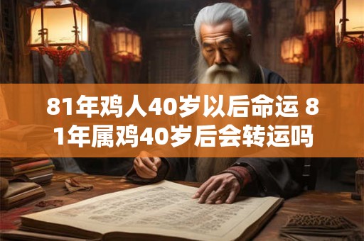 81年鸡人40岁以后命运 81年属鸡40岁后会转运吗