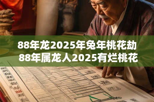 88年龙2025年兔年桃花劫 88年属龙人2025有烂桃花吗
