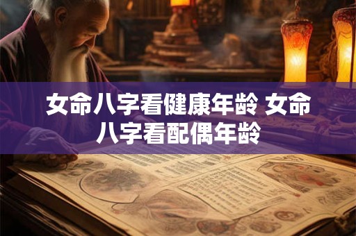 女命八字看健康年龄 女命八字看配偶年龄