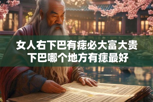 女人右下巴有痣必大富大贵 下巴哪个地方有痣最好