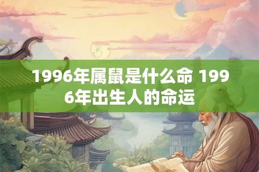 1996年属鼠是什么命 1996年出生人的命运