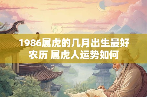 1986属虎的几月出生最好农历 属虎人运势如何