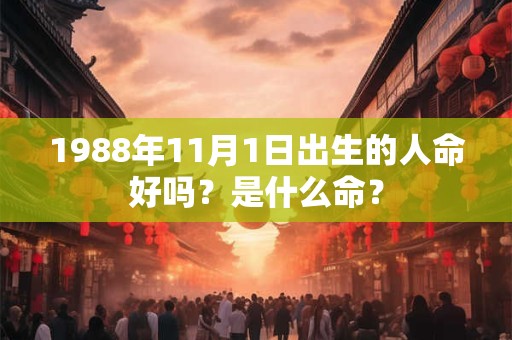 1988年11月1日出生的人命好吗？是什么命？