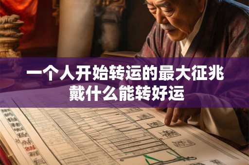 一个人开始转运的最大征兆 戴什么能转好运