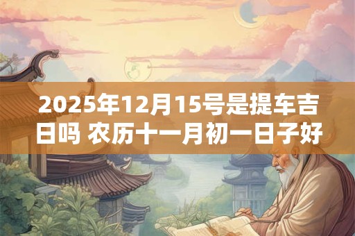 2025年12月15号是提车吉日吗 农历十一月初一日子好吗