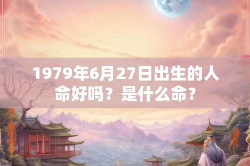 1979年6月27日出生的人命好吗？是什么命？