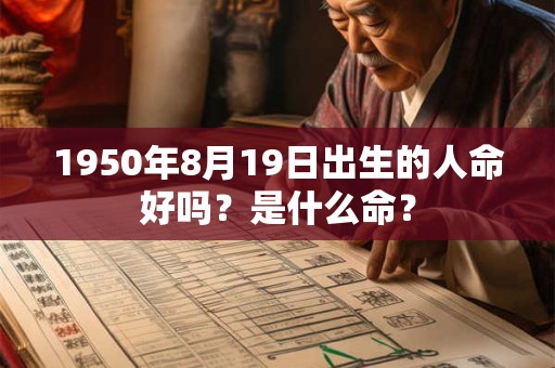 1950年8月19日出生的人命好吗？是什么命？