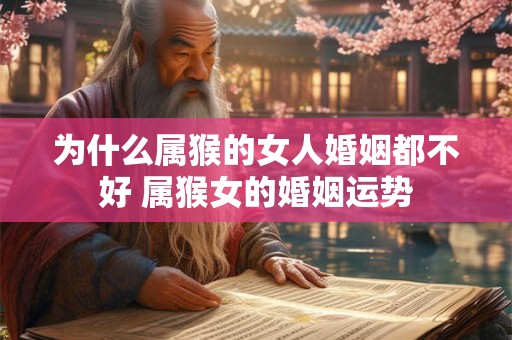 为什么属猴的女人婚姻都不好 属猴女的婚姻运势