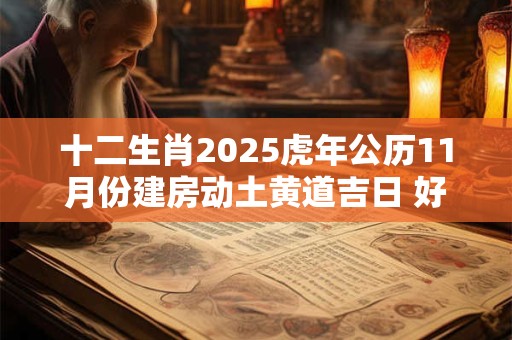 十二生肖2025虎年公历11月份建房动土黄道吉日 好日子查询