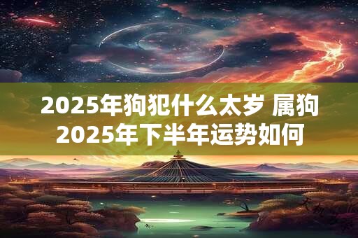 2025年狗犯什么太岁 属狗2025年下半年运势如何
