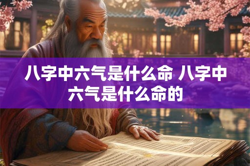 八字中六气是什么命 八字中六气是什么命的