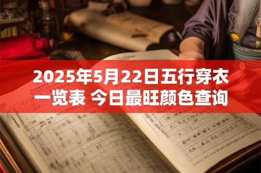 2025年5月22日五行穿衣一览表 今日最旺颜色查询