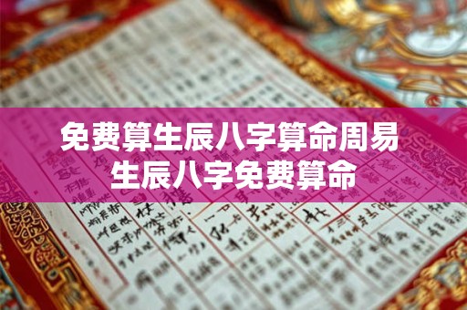 免费算生辰八字算命周易 生辰八字免费算命