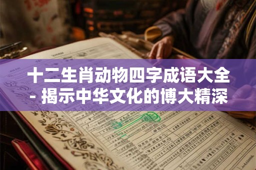 十二生肖动物四字成语大全- 揭示中华文化的博大精深