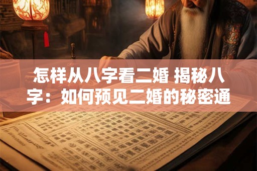 怎样从八字看二婚 揭秘八字:如何预见二婚的秘密通道 怎样从八字看二婚 揭秘八字:如何预见二婚的秘密通道