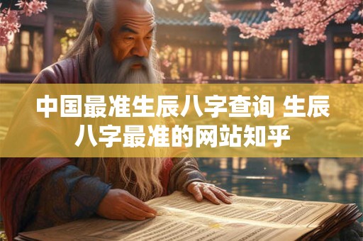 中国最准生辰八字查询 生辰八字最准的网站知乎