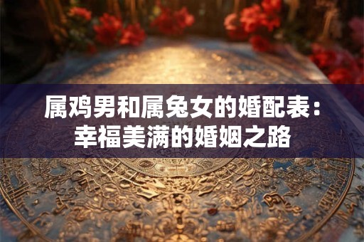 属鸡男和属兔女的婚配表：幸福美满的婚姻之路