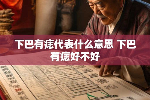 下巴有痣代表什么意思 下巴有痣好不好