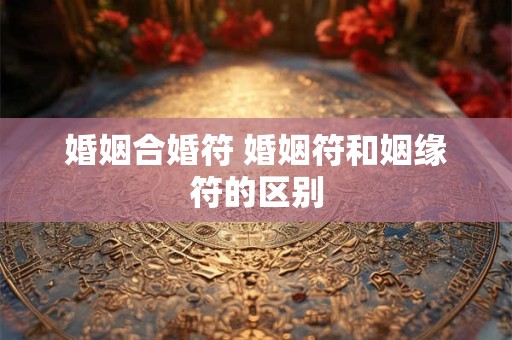 婚姻合婚符 婚姻符和姻缘符的区别