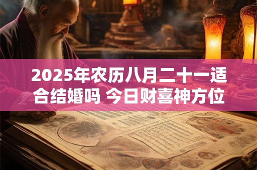 2025年农历八月二十一适合结婚吗 今日财喜神方位