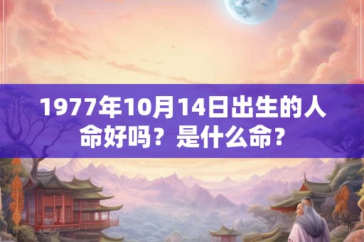 1977年10月14日出生的人命好吗？是什么命？