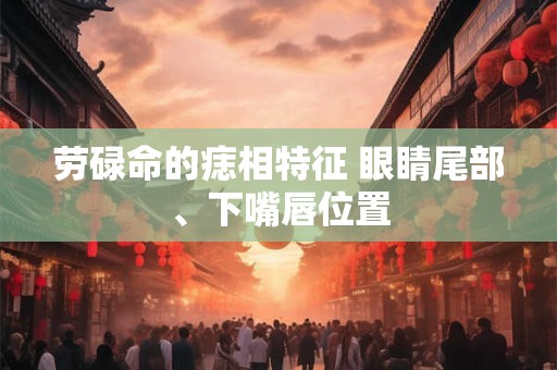 劳碌命的痣相特征 眼睛尾部、下嘴唇位置