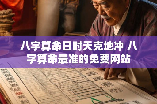 八字算命日时天克地冲 八字算命最准的免费网站