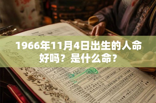 1966年11月4日出生的人命好吗？是什么命？