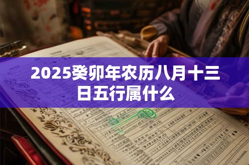 2025癸卯年农历八月十三日五行属什么