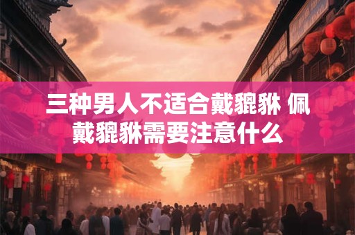三种男人不适合戴貔貅 佩戴貔貅需要注意什么