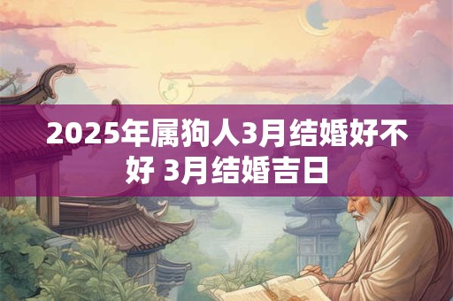 2025年属狗人3月结婚好不好 3月结婚吉日
